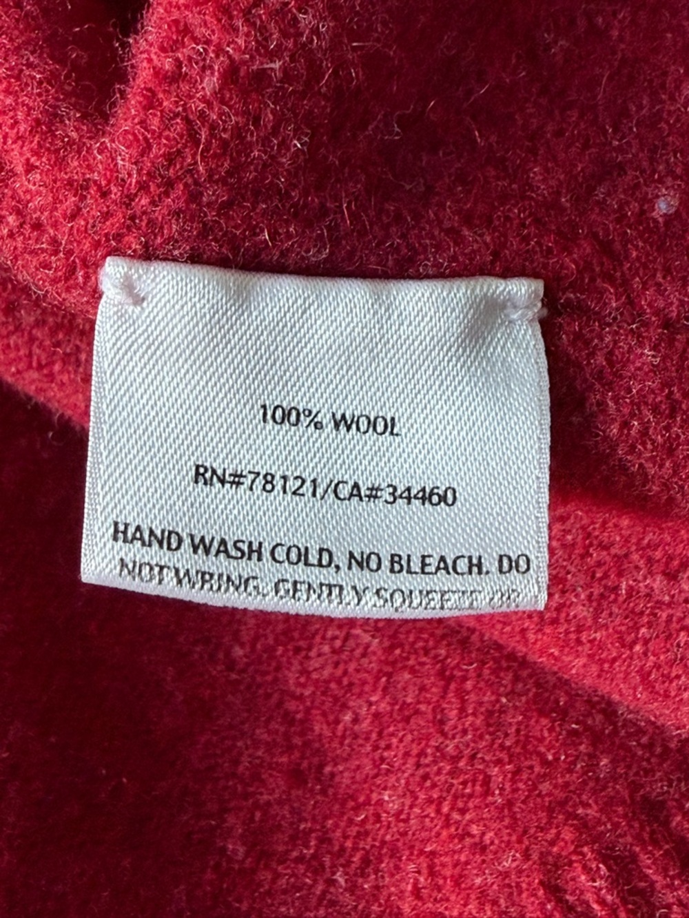 Eileen Fisher Women's Red Wool Button-Front Wool Pea Coat Size XL 39966 - Picture 13 of 15